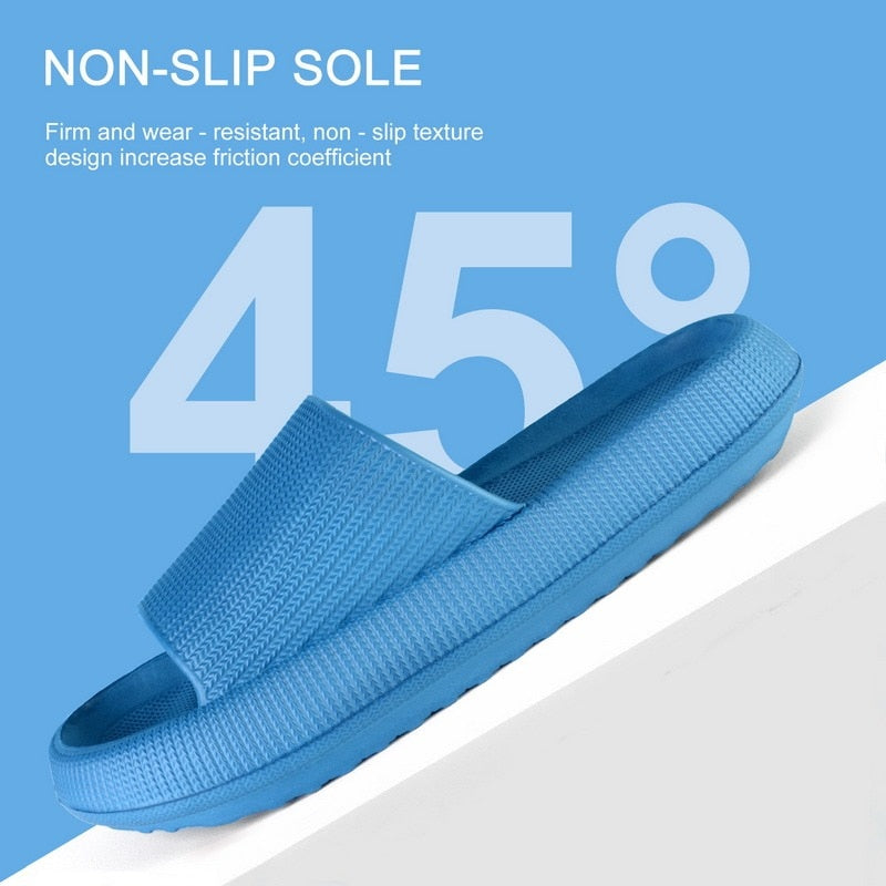 Slippers Women Fashion Summer Non-slip Sandals Shoes Beach Slides High Heels Shower Slipper Soft Sole Women Men Ladies Bathroom