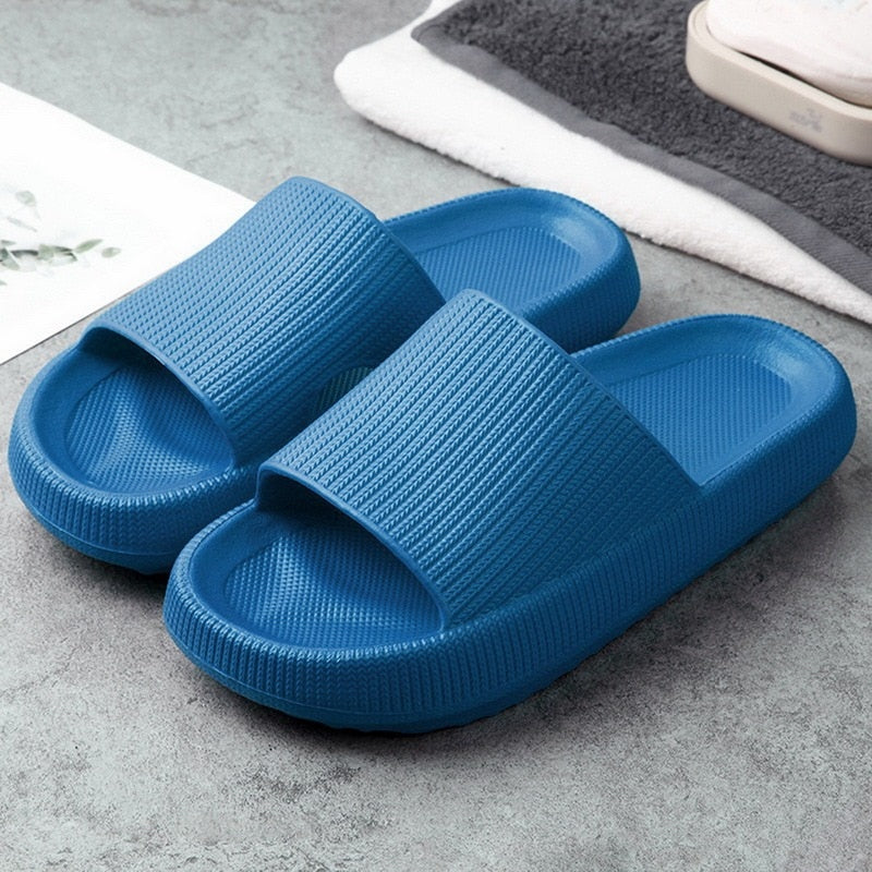 Slippers Women Fashion Summer Non-slip Sandals Shoes Beach Slides High Heels Shower Slipper Soft Sole Women Men Ladies Bathroom